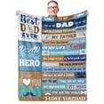 thumbnail image 1 of Kainsy Gifts for Dad from Daughter Son,To My Dad Birthday Gift Blanket, Fathers Day Blanket Gifts,Best Gift Ideas for Dad,Best Dad Ever Gifts Dad Presents Flannel Blanket(60"x80"), 1 of 7