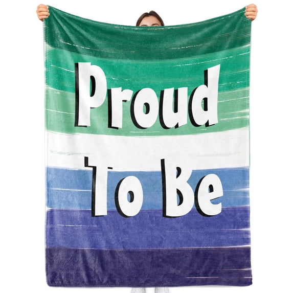 Kainsy Paready Gay Pride Blanket Soft Fleece Throw Blankets Lightweight Pride Blanket for Couch Sofa Indoors Outdoors Party Decor-50x60in(60"x80")