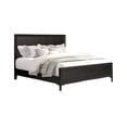 thumbnail image 1 of Kaira Queen Size Bed, Metal Accents, Espresso Brown Solid Rubberwood, 1 of 3