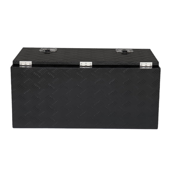 Kaireey 36 Inch Aluminum Under Body Toolbox 5 Bar Tread Black for Truck, RV, ATV and Trailer Use 1 Pack