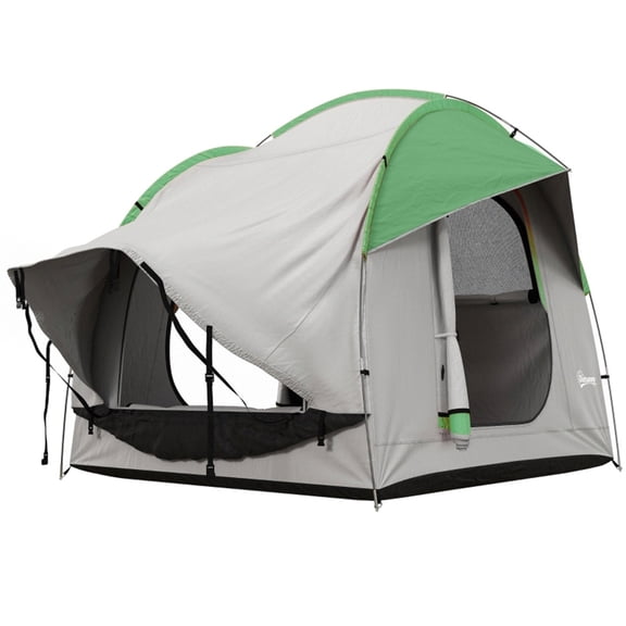 Kaireey Party Tent Car Tent for Hatchbacks, CUVs, SUVs and Minivans, 2000mm Water-Resistant Polyester, 3 Doors, Mesh Window, Gray/Blue