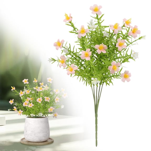 Kaireo 1 Bouquet Artificial Wild Chrysanthemums , Memorial Fake Flower Bouquet for Cemetery , Windowsill , Dining Table & Hanging Home Decoration - Add to Cart