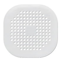 Kaireo 1 Floor Drain Cover Sink Bathroom Drain Filter,Drain Hair Catcher Square Silicone Trap Shower Drain Cover with Suction Cups for Bathroom Bathtub Kitchen Filter Flat Strainer