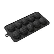 Kaireo 10-Piece Brain Mold,Brain Halloween Skeleton Brain Silicone 10 Cavity for Cake Cupcake Decorating Candy Jelly Brain Ice Dropping Candle Mould 1Pc