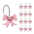 thumbnail image 1 of Kaireo 12Pcs Decorative Shower Curtain Hooks Bow Knot Resin Curtain Hooks Shower Rings for Bathroom Baby Room Nursery Art Decors,Pink Bow Shower Curtain Hook (12Pcs)Pink, 1 of 8