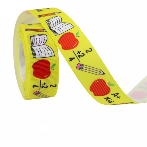 Kaireo 2.2cm Heat Transfer Printed Fabric Ribbon, Seasonal Craft Ribbon for DIY Butterfly Making Festival Gift Wrapping