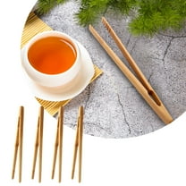 Kaireo 4-Piece Bamboo Clip Set (Order Four,Please Note That the Order Is Four Per Set in an Opp Bag)Reusable Tongs Wooden Toaster Tongs for Cooking & Holding Ideal Kitchen Utensil for Cheese Bread