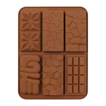 Cozihom 5-Pack Break Apart Silicone Chocolate Bar Molds - Food Grade, Flexible Molds For Protein Bars, Candy & Baking
