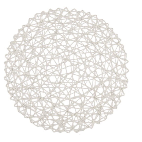 Kaireo 6 Pack Fine Paper Rope Messy Knitting Placemats Paper Placemats Restaurant Table Decoration Kindergarten Diy Props Background Plate Mat Round Table Place Mats Indoor Dining