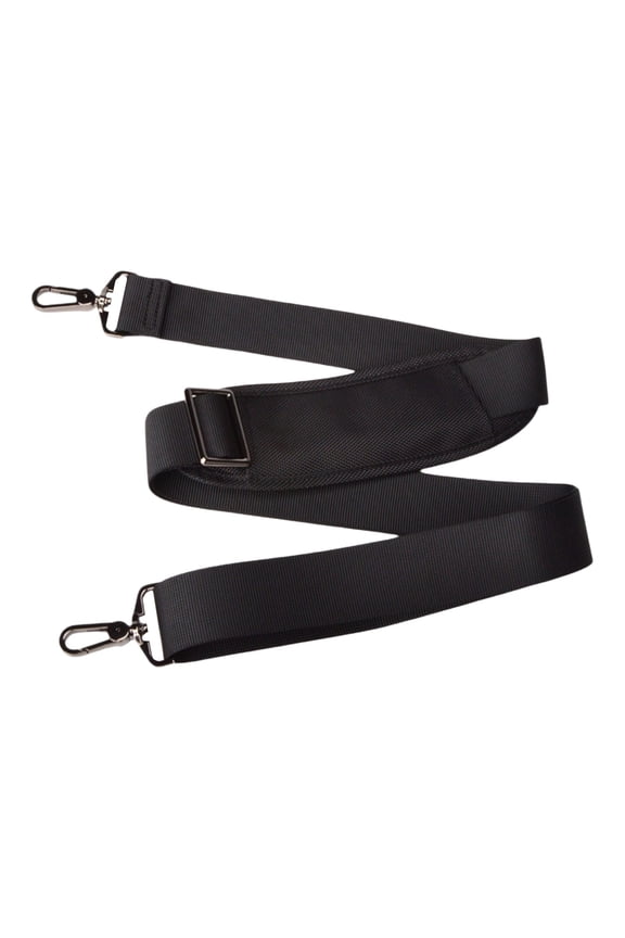 Adjustable Padded Shoulder Strap,Ergonomic Replacement Crossbody Strap For Laptop Bags,Backpacks,And Messenger Bags,Black Durable Webbing With Comfortable Padding