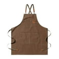 thumbnail image 1 of Kaireo Apron,Apron for Men and Women with Large Pockets Canvas Back Cotton Work Aprons,Include:1X Apron,Material:Canvas,Help with Housework Baking Cooking Etc, 1 of 2