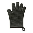thumbnail image 1 of Kaireo Baking Gloves Black,Kitchen Silicone Five Finger Baking Plus Cotton Thickened Non Slip Microwave Oven Mitts,Include:A Pair of Heat-Resistant and Non-Slip Gloves, 1 of 4