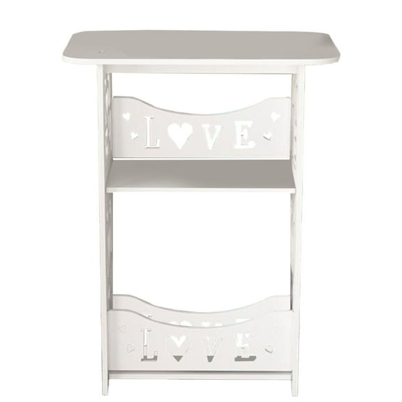 Kaireo Bedside Table Small Heart,Oimcto Bed Side Table Side Table with Storage Rectangular Small End Table 12.6X8.7X15.8In Night Stand Modern Side Tables for Bedside Living Room Bathroom Night Stand