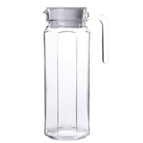 Kaireo Beverage Pitcher Hot Cold Pitcher Iced Tea Spout Cold Water Pitcher Milk With Handle Indoor Outdoor Pc and Lid Cafe Juice Jug,1.1L Acrylic Cold Water Bottle