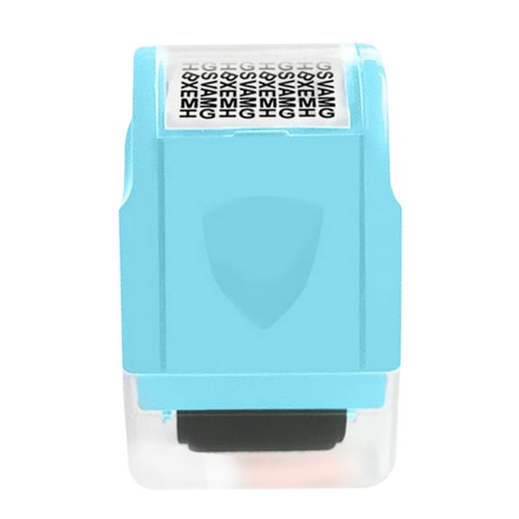 Kaireo Blue Roller Confidentiality Stamp,Privacy Protection Seal with Garbled Code Design,Anti-Leakage Identity Guard for Documents,3Ml Ink Capacity for Office and Personal Use