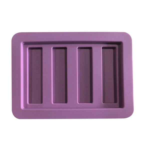 Kaireo Butter Paste Mold Silicone Box Purple,Butter Mold Tray with Lid & 4 Large Storage Silicone Butter Stick Mold Container,Include:1X Butter Mold