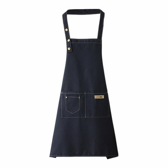 Kaireo Canvas Apron Blue,Canvas Apron Polyester Cotton Apron Cover Up Western Restaurant Hot Pot Shop Milk Tea Shop Work Clothes,Include:1*Apron