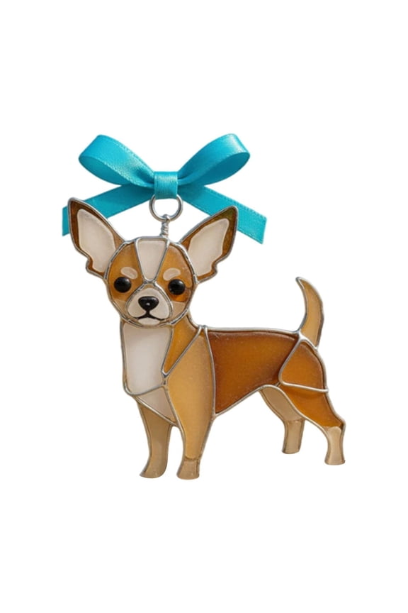 Chihuahua Puppy Keychain,Pet Dog Shaped Charm Style Backpack Pendant Cute Animal Keychain & Bag Decoration Charm,Collectible Holiday & Birthday Gift for Girls and Boys