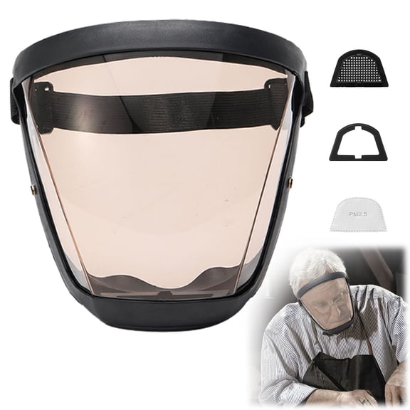 Kaireo Clear Plastic Anti‑Fog Protective Face Shield for Adults , Comfortable Breathable Safety Shield Daily Wearable