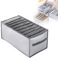 thumbnail image 1 of Kaireo Clothes Drawer Organizer 9 Grids, Large Mesh Storage Box for Jeans T-Shirts Leggings, Breathable Washable Closet Organizer for Wardrobe Dresser – Grey, 1 of 9