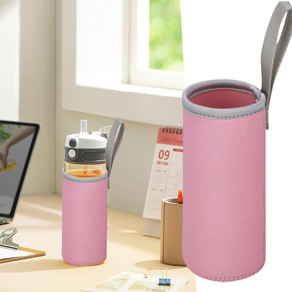 Kaireo Cup Holder,Neoprene Insulated Collapsible Drink Bottle Covers Multi Color,Portable for Stainless Steel/Glass/Plastic Bottles,Portable Bottle Cooler Cover Holder Strap for Outdoor