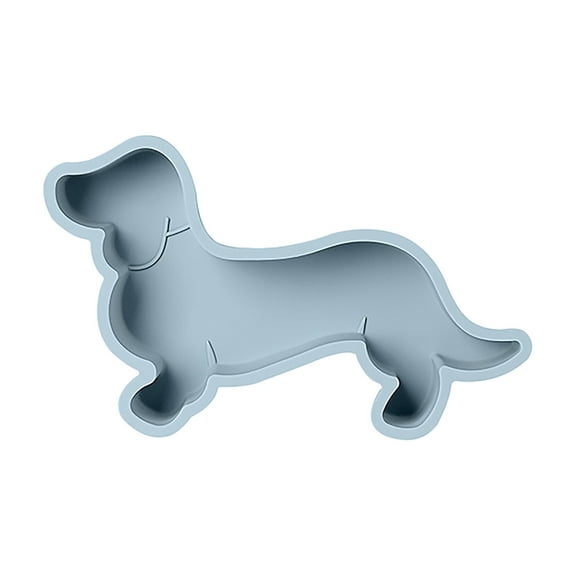 Kaireo Cute Dachshund Silicone Cake Mold Blue,Christmas Chocolate Cake Molds Christmas Molds Silicone Non Stick Christmas Baking Molds for Chocolate Candy