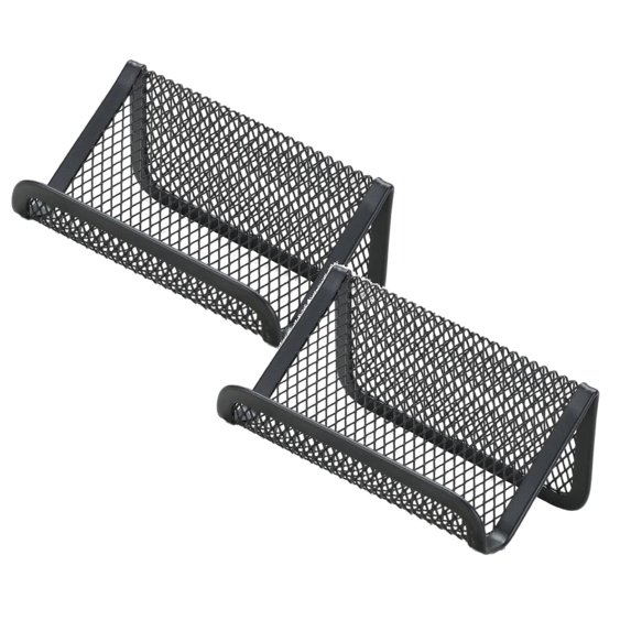 Kaireo Desktop Business Card Holder Set of 2, Sturdy Metal Mesh Rack for Display & Storage – Space-Saving Card Organizer for Reception, Office & Shop Counters
