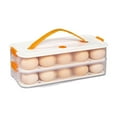thumbnail image 1 of Kaireo Deviled Egg Containers with Lid Plastic Deviled Egg Tray with Handle for Eggs and Dumplins Clear Storage Egg Platter for Devil Egg Fridge Stackable Portable Egg Holder, 1 of 9