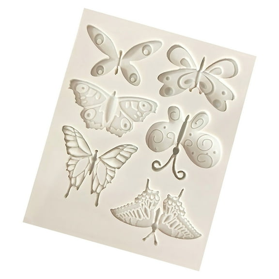 Kaireo Diy Butterfly Silicone Mold Fondant Cake Silicone Mold Cake Decoration Baking Mold Western Pastry Accessories,Washable Silicone Cake Cake Candy Decorating Tray Diy Craft Project