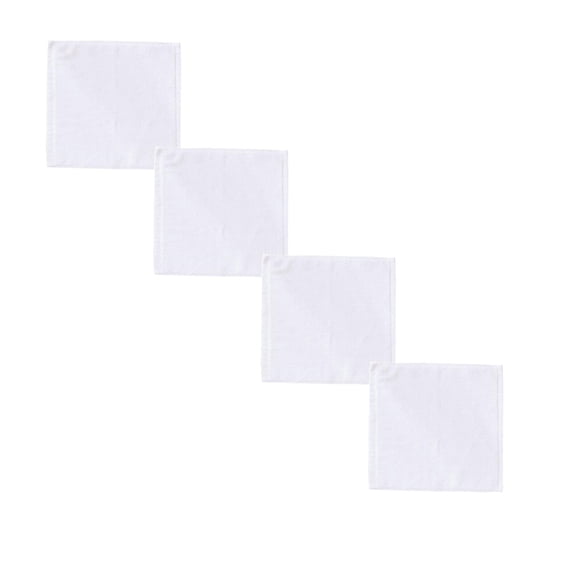 Kaireo Face Towels 100% Cotton White, Ultra Soft Absorbent Washcloths 10x10 Inch for Makeup Removal, Skin Care, Personal Use 4-Pack