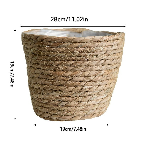 Kaireo Flower Pots, Flowers Pot, Flower Pots Cover Storage Basket Plant Woven Basket Planter Straw Flower Pot, 1X Bamboo Basket, Hot Sale
