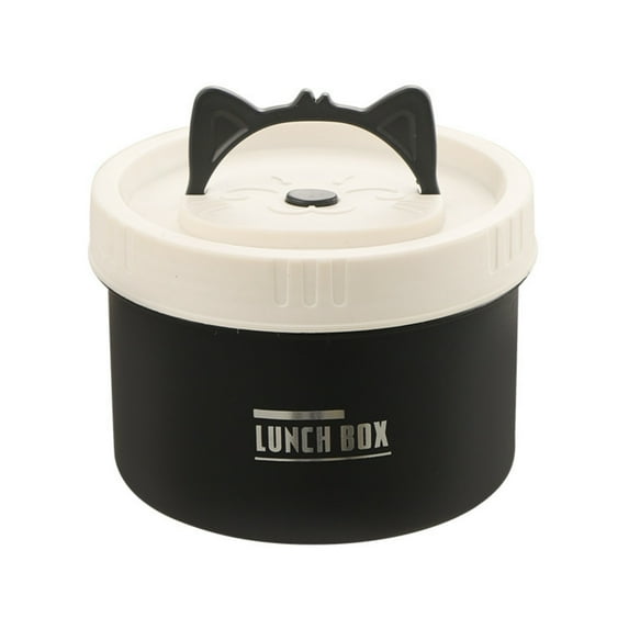 Kaireo Food Grade 304 Insulation Lunch Box D,Stainless Insulated Lunch Box Round Lunch Box Portable Storage Box Suitable for Home and Outing