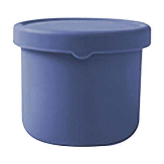 Kaireo Fruit and Vegetable Refrigerator Storage Container C,Small Indigo Blue,Leak Proof Heat Silicone Lunch Box with Lid Fruit,Refrigerator Fresh Keeping Box Portable Insulation Food Container