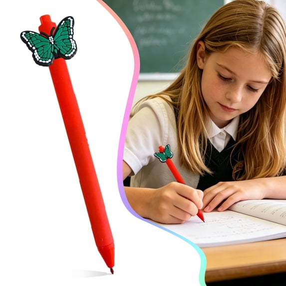 Kaireo Funny Butterfly Retractable Pens Set 2ml Long Lasting Practical Writing Pens for Daily Workplace & Home Use - Shop Now