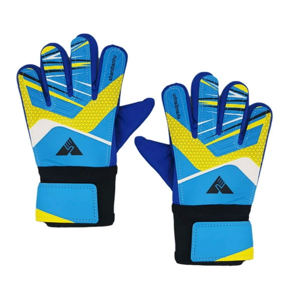 Kaireo Goalkeeper Gloves Without Finger for Adults and Children Unisex Football Gloves 4Mm Grip,Professional Goalkeeper Gloves Blue Adultaa Pair of Blue Adult Professional Goalkeeper Gloves