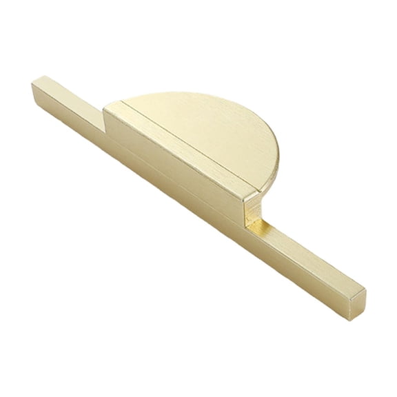Kaireo Half-Circle Zinc Alloy Cabinet Door Pull Gold 20Cm,Modern Brushed Semi Circular Cabinet Pulls Extra Long Aluminum Handles for Drawer Wardrobe Kitchen Cupboard Door Pull