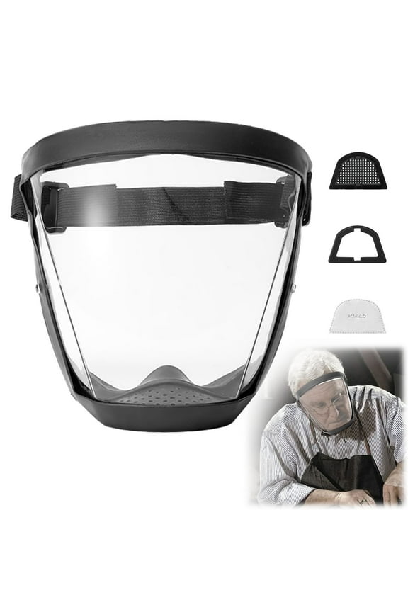 Half-Face Protective Mask,Adult Clear Anti-Fog Shield,Lightweight Plastic Design for Daily Use,Reusable and Easy to Clean,Comfortable and Practical for Personal Protection
