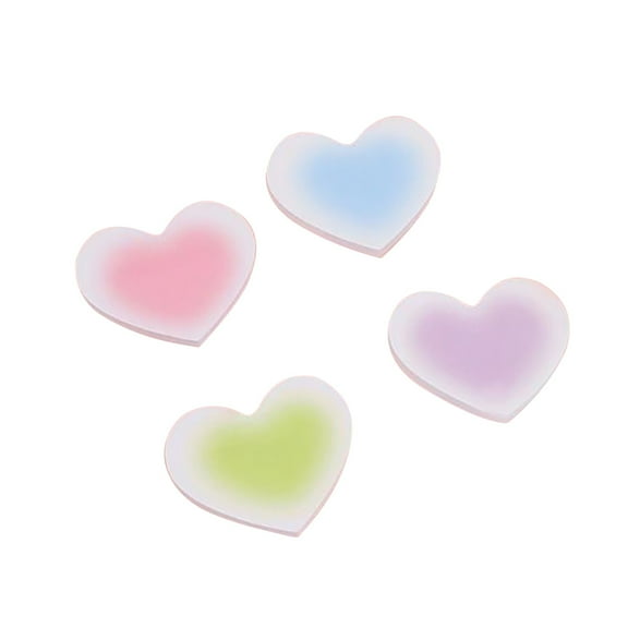 Kaireo Heart-Shaped Gradient Sticky Notes,Heart Shaped Gradient Sticky Notes High Value Aesthetic Memo Pads for Students & Removable Adhesive Notes