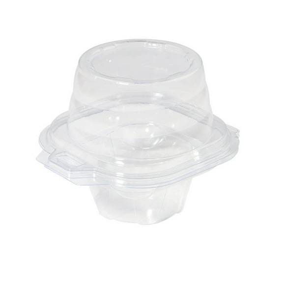 Kaireo Individual Cupcake Containers (Pack of 25) | Disposable Clear Plastic Cupcake | Individual Cupcake Stands with Dome Lids in | Plastic Cupcake