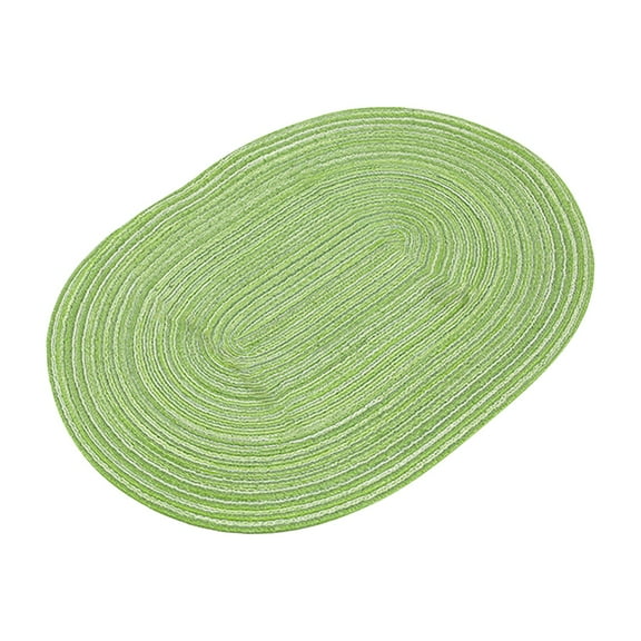 Kaireo Japanese Ramie Insulation Pad,Cotton Yarn Oval Placemat Japanese Heat Insulator Pot Mat Home Hand Woven Decorative Mat,Material:Cotton Yarn,Material:Cotton Yarn