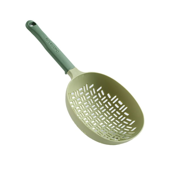Kaireo Kitchen Silicone Large Colander Kitchen Large Noodle Colander Green,Scoop Plus Colander Spoon Drainer/Strainer Scoop Drain and Dishwasher