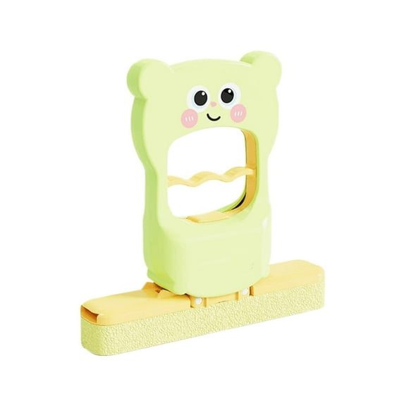 Kaireo Kitten Mini Handheld Mop in Green,Cute Cat Pattern Handheld Mop – Portable Desk & Wall Cleaner Absorbent Reusable Mop with Replaceable Head