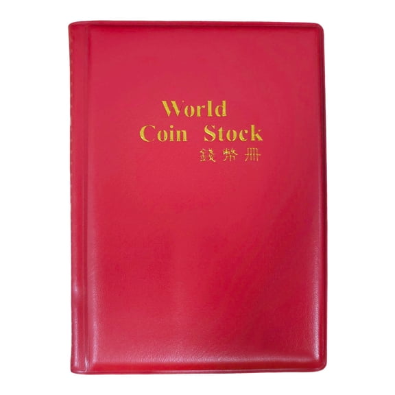 Kaireo +Lwh250521503 Attribute Coin Commemorative Coin Protection Collection Album Red,Pockets Album Holder Collecting Book Album Pocket Storage Album Souvenir Holder for Collectors