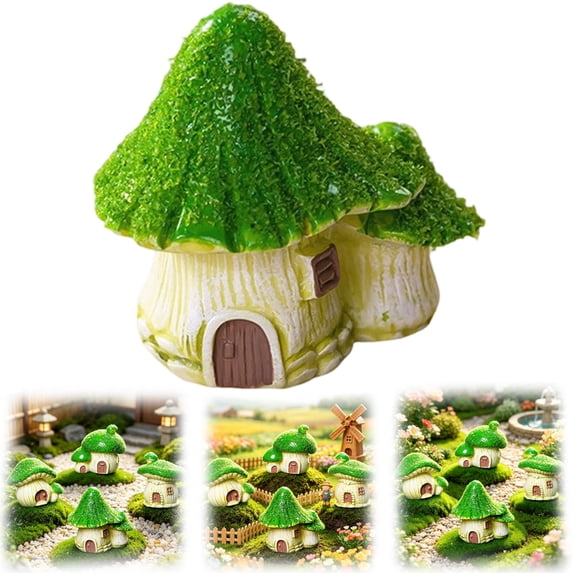 Kaireo Mini Resin Cottage House Ornament Cute Design , DIY Landscape Decor for Aquarium Fish Tank Desktop Home Garden Decoration Supplies - Add to Cart
