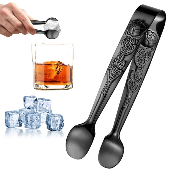 Kaireo Mini Tongs 1Pc 4 Inch Stainless Steel Sugar Cube Serving Tongs for Tea Coffee Appetizers Desserts