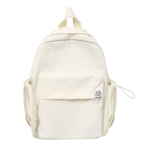 Kaireo Minimalist Canvas s-chool Backpack in Solid Colors,Aesthetic Laptop Bag for Teens and Students,Lightweight Daypack with Multiple Compartments