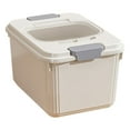 thumbnail image 1 of Kaireo Pet Food Storage Bucket Cream White 5-8 Cattiesairtight Pet Storage Container for Dog Cat and Other Pet Storage with Measuring Cup,Keep Fresh,Easy Mobility, 1 of 9