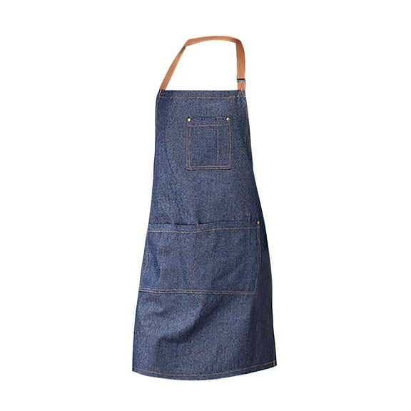 Kaireo Please Note the Regular Apron When Placing an Order,Back Cotton/Linen Blend Aprons Pinafore Dress with Two Pockets for Cooking Baking Crafting Flower Arrangement