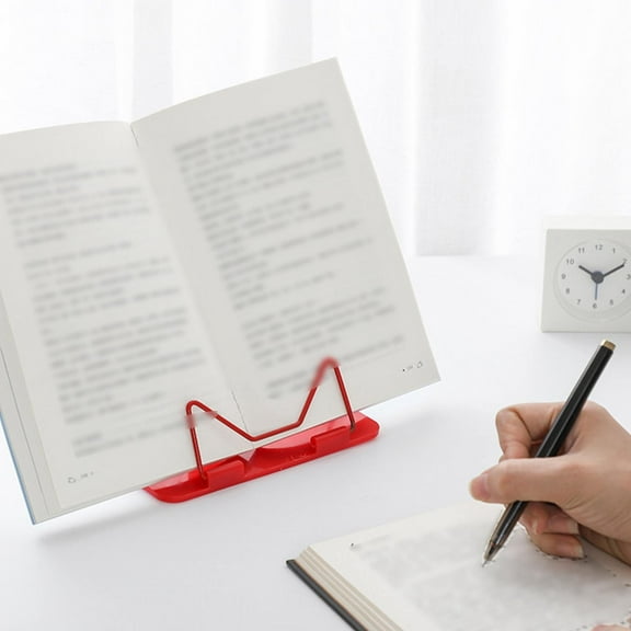 Kaireo Reading Rack Red,Bookshelf Reading Stand Reading Artifact Bed Book Stand Desktop Reading Desktop Picture Book Bookshelf