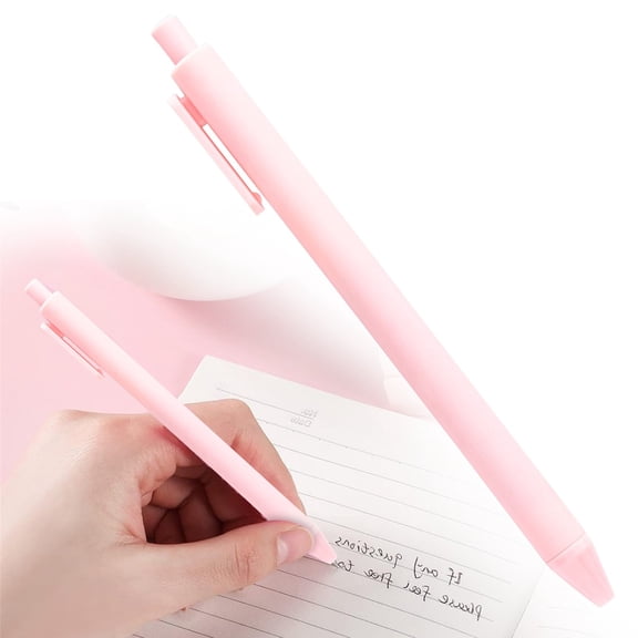 Kaireo Retractable Ballpoint Pens 1.0 mm Medium Point Pink Ink, Smooth Quick-Dry Click Pens with Comfortable Grip, Cute Stationery for Office Home and Daily Use 1 Pack